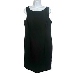 Willow Glenn New York Dress 14 Black Office Career Classic Double Back Slit